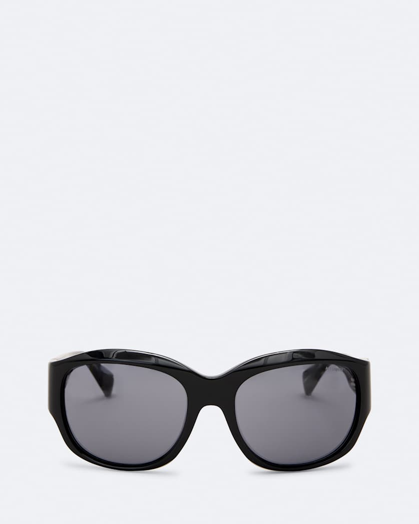 Wrapped oval sunglasses