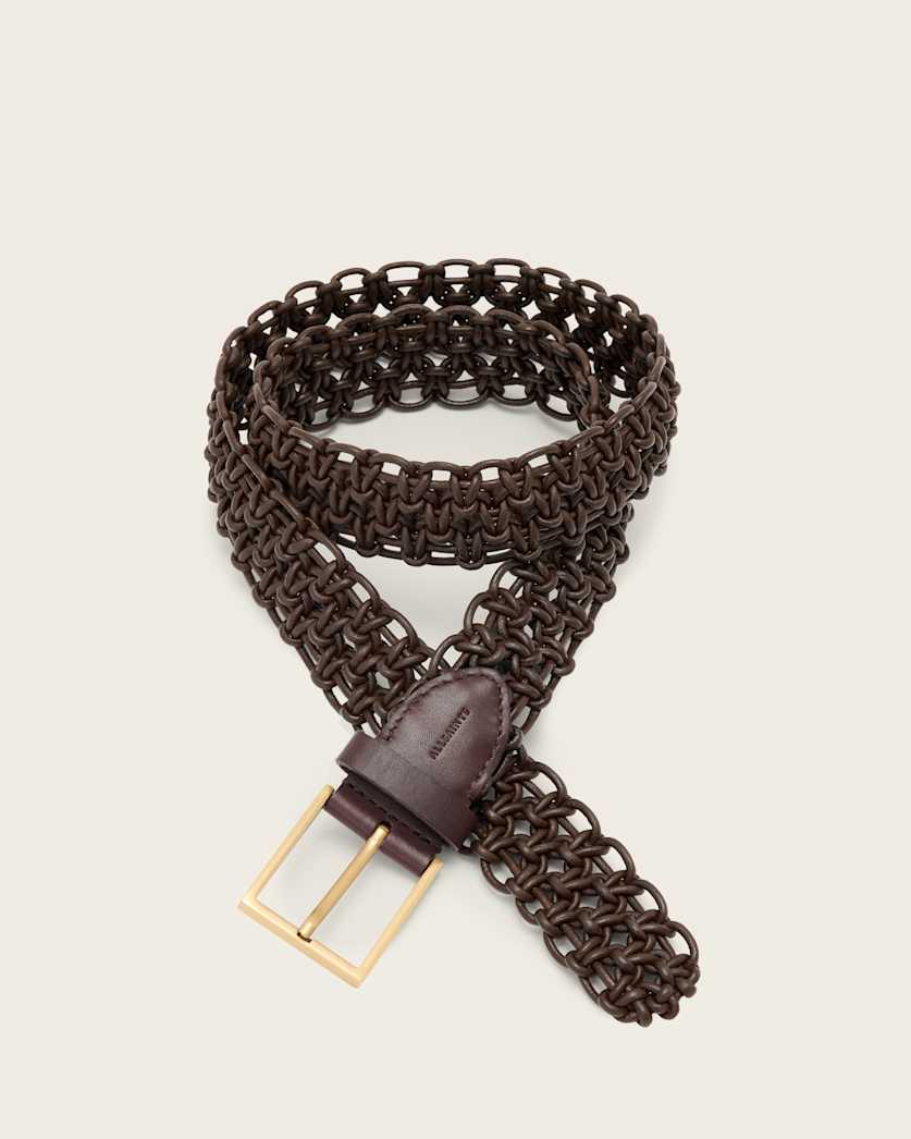 Ila Leather Woven Belt