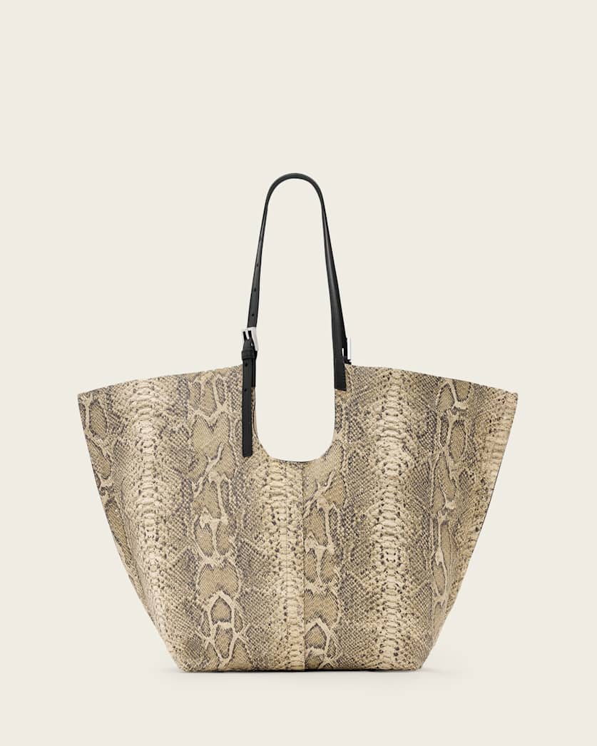 Ara Leather Snake Tote Bag