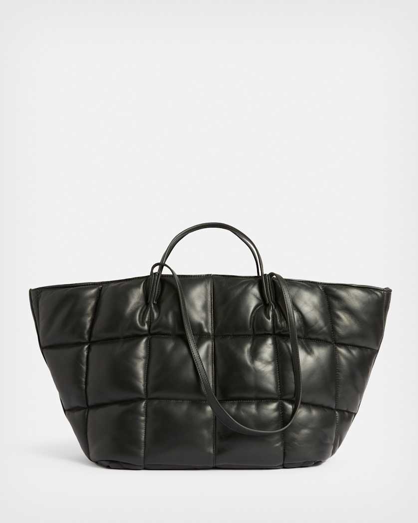 Nadaline Leather Quilted Tote Bag
