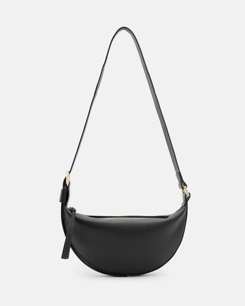 Half Moon Leather Crossbody Bag