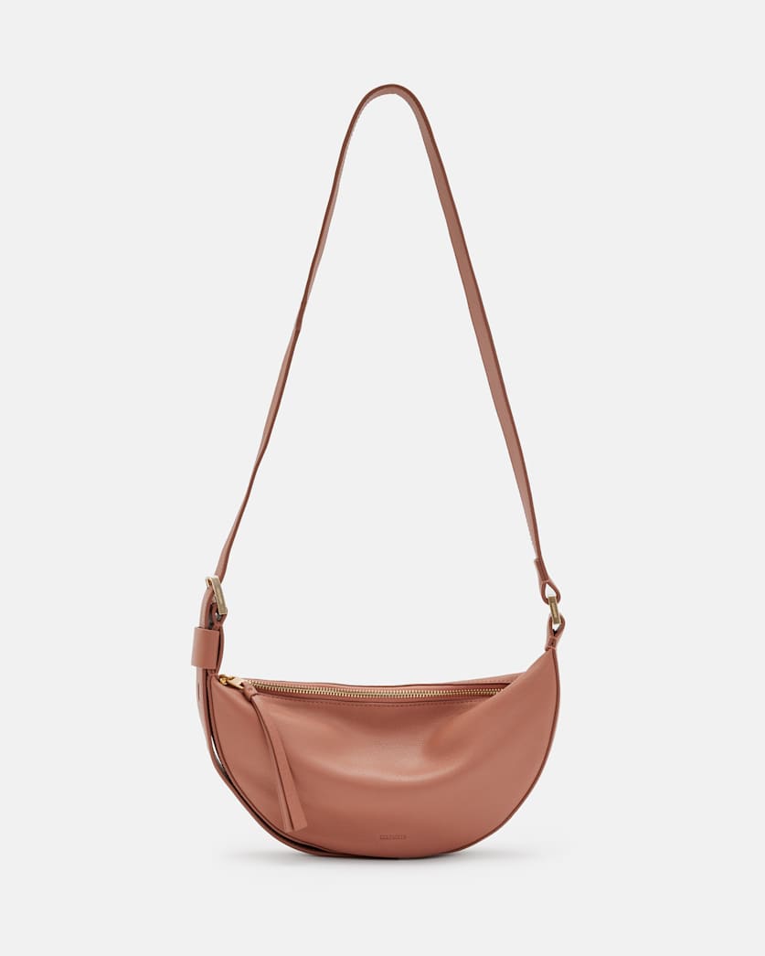 Half Moon Leather Crossbody Bag