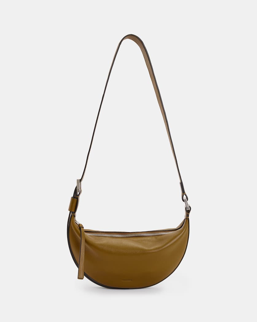 Half Moon Leather Crossbody Bag