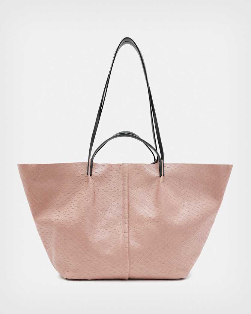 Hannah Leather Python Tote Bag