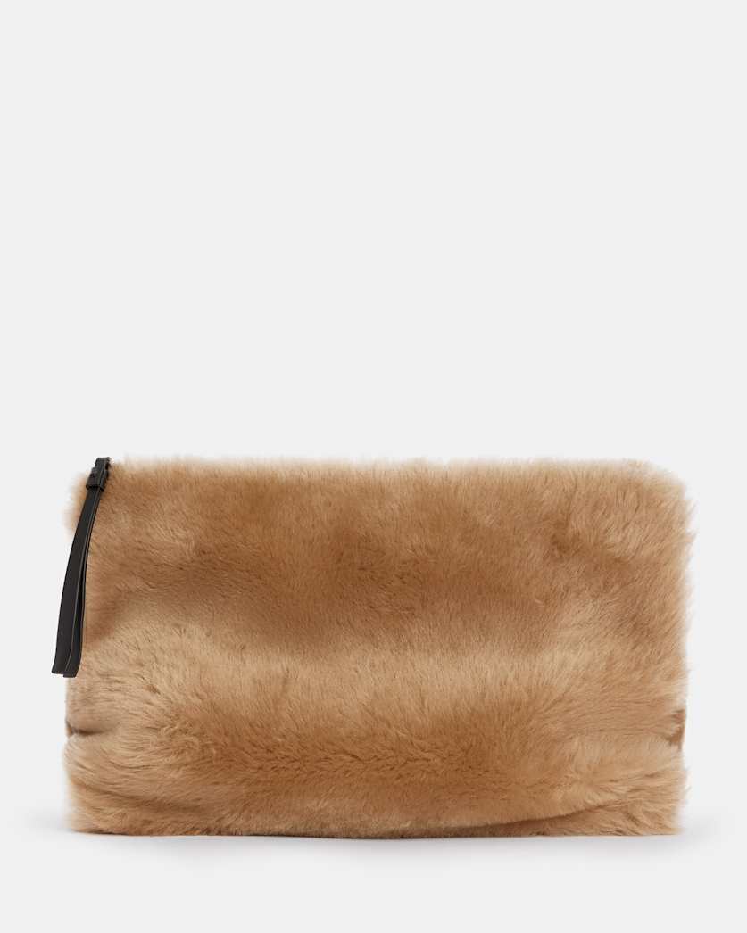 Bettina Shearling Clutch Bag