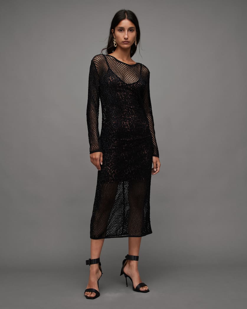 Rosalie Embellished Leopard Midi Dress