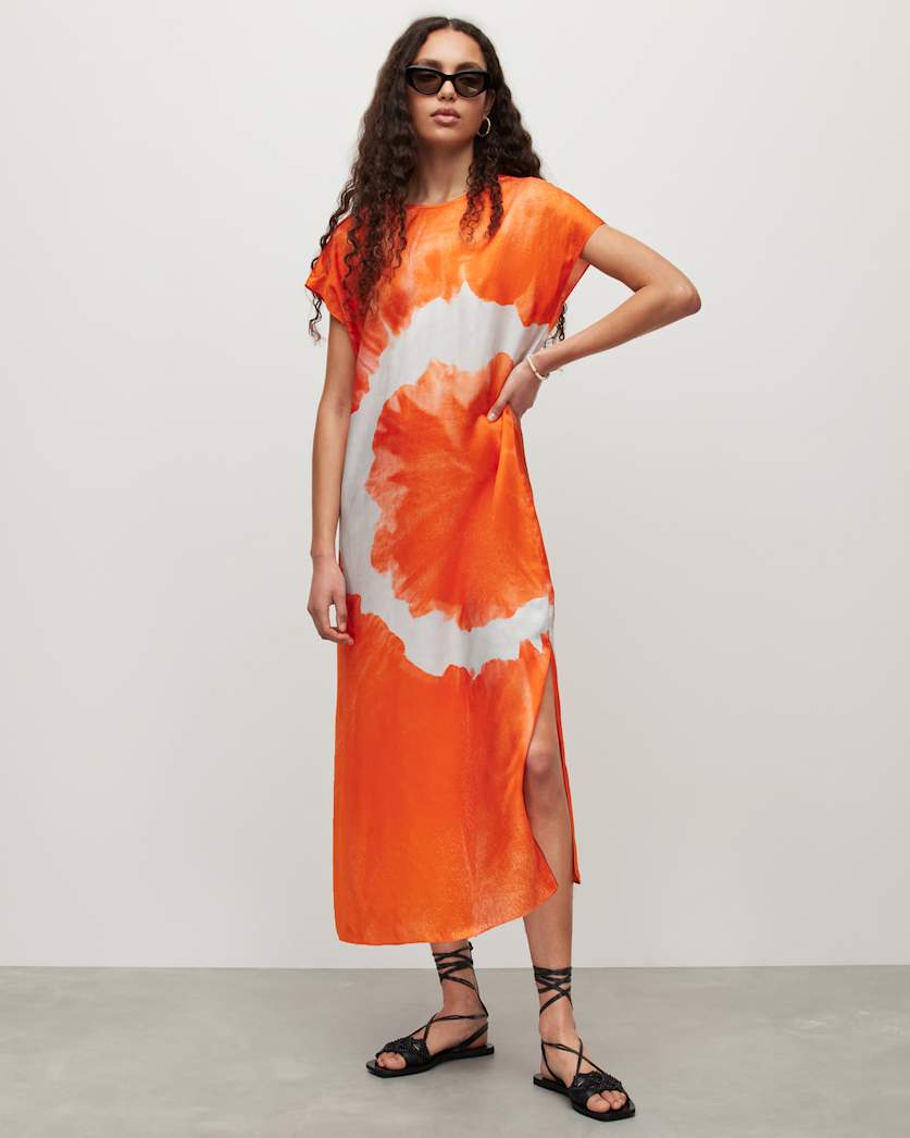 Etta Mariana Silk Blend Tie Dye Dress