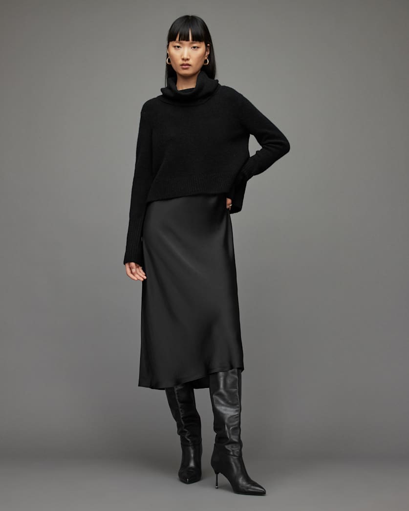 Tierny Roll Neck 2-In-1 Midi Slip Dress