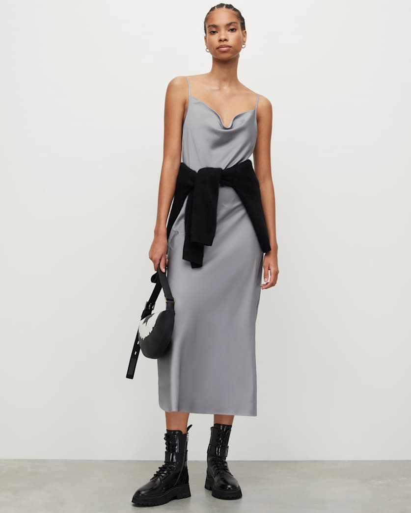 Hadley Cowl Neck Midi Slip Dress