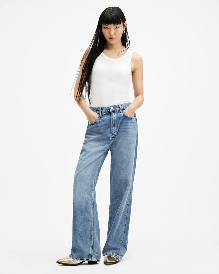 Blake Low Slung Wide Leg Denim Jeans