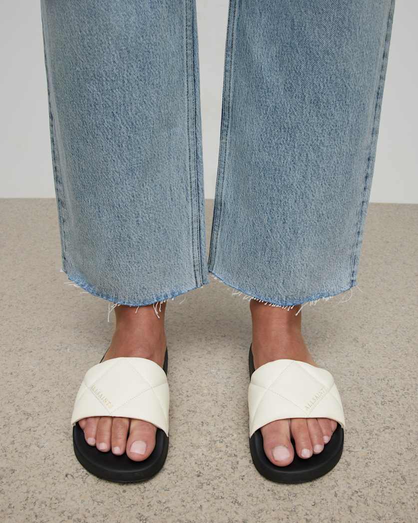 Bell Quilted Leather Sliders