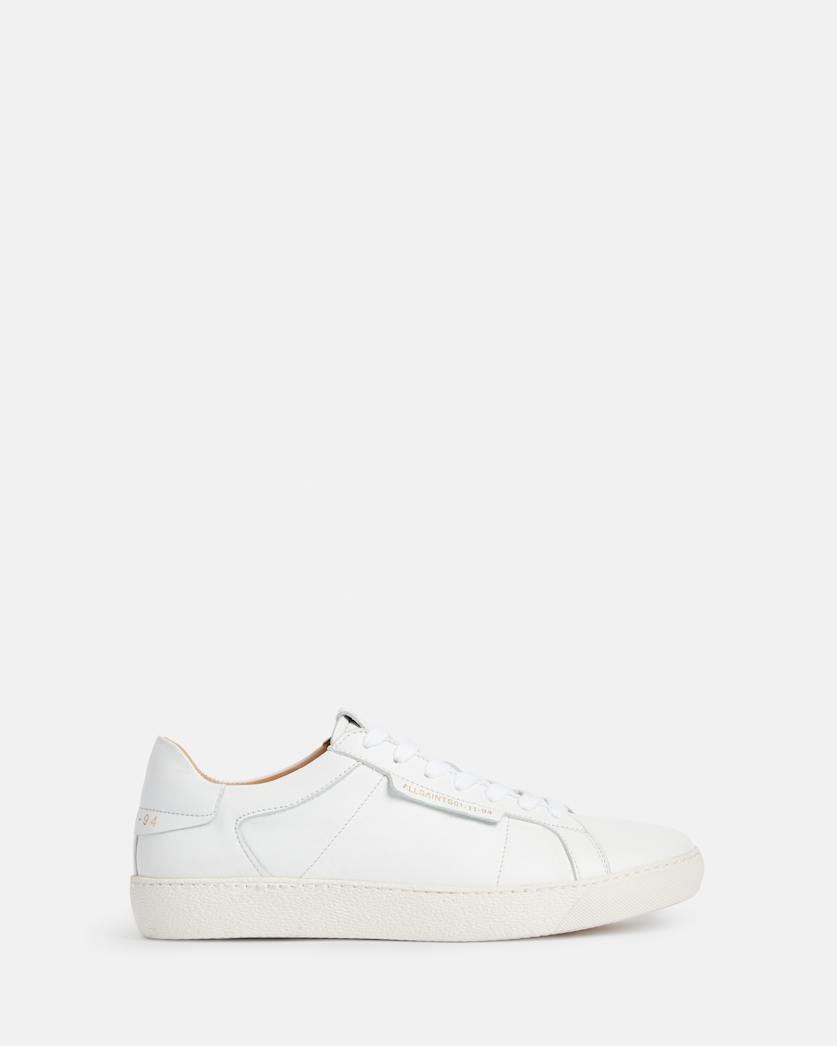 Sheer Round Toe Leather Trainers