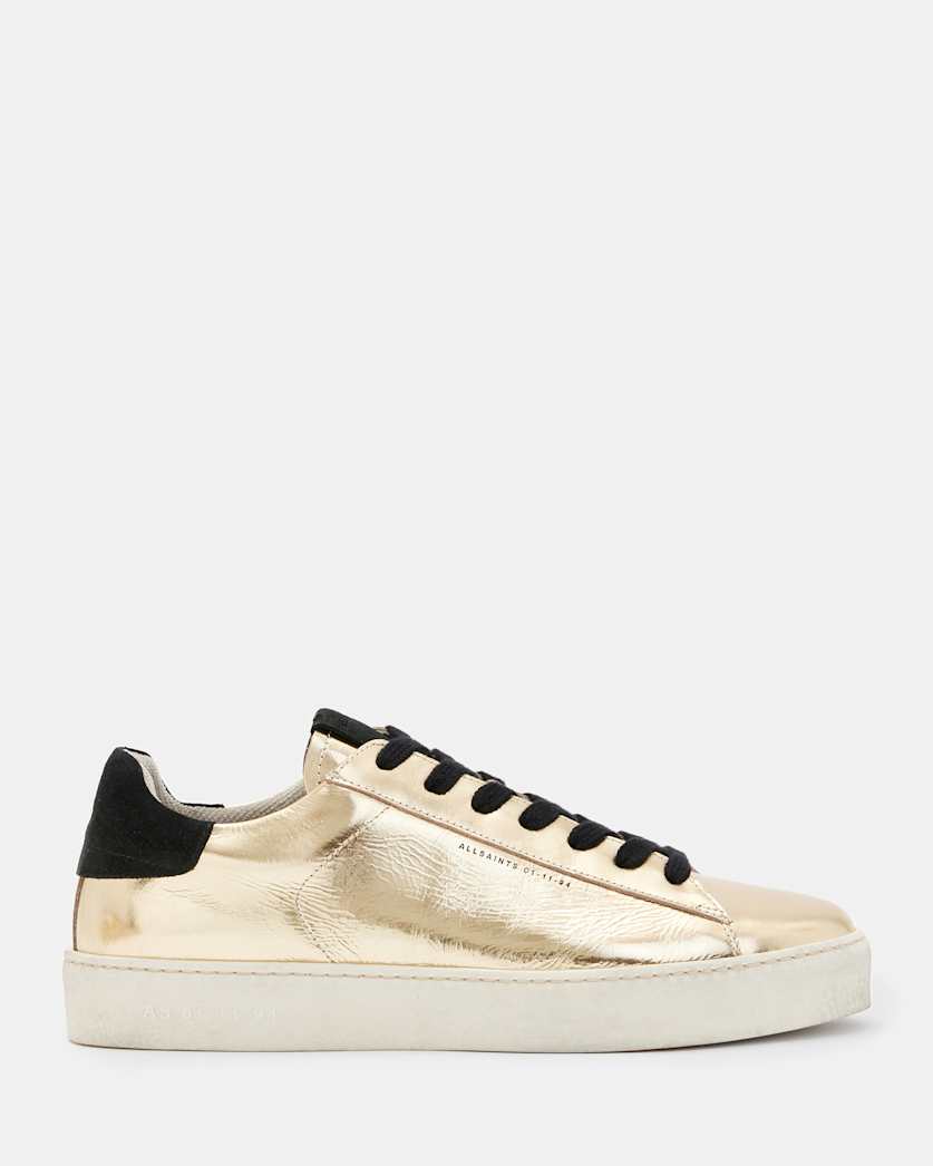 Shana Metallic Low Top Leather Sneakers