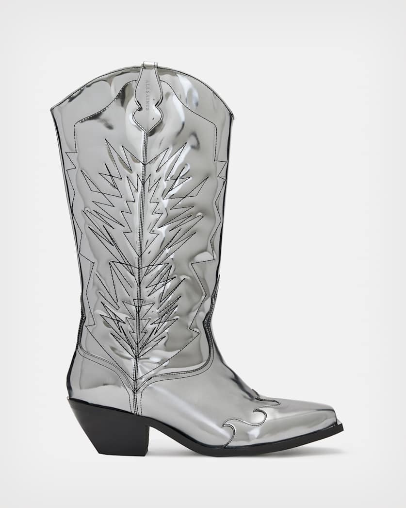 Kacey Metallic Leather Cowboy Boots