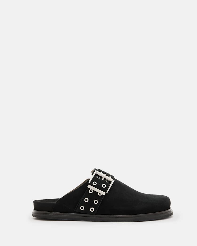 Juno Leather Eyelet Mule Shoe