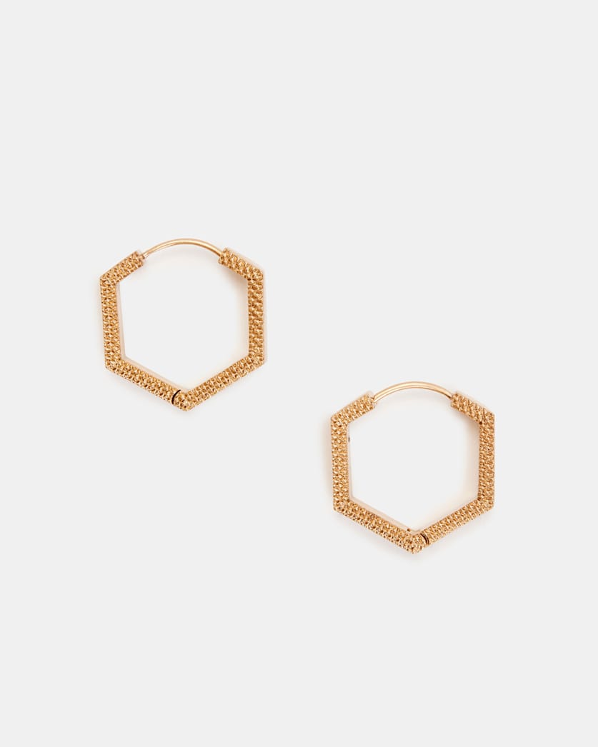 Axelle Hex Hoop Earrings