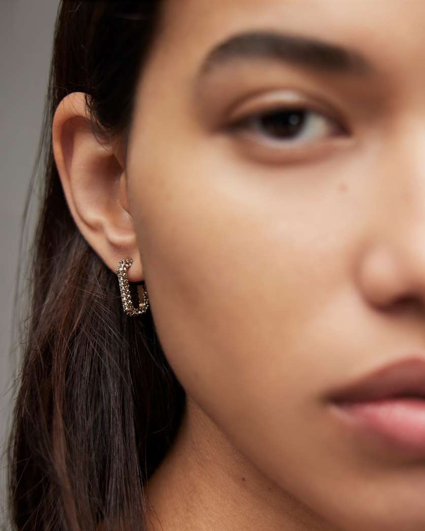 Dara Pave Gold-Tone Hoop Earrings