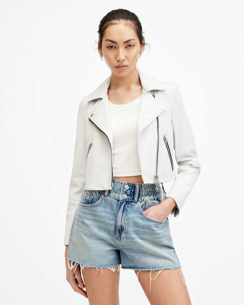 Dalby Slim Fit Leather Biker Jacket