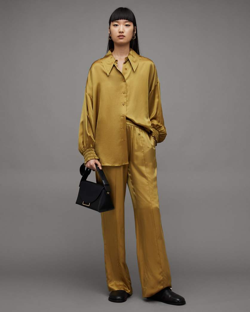 Charli Silk Blend Wide Leg Fit Trousers