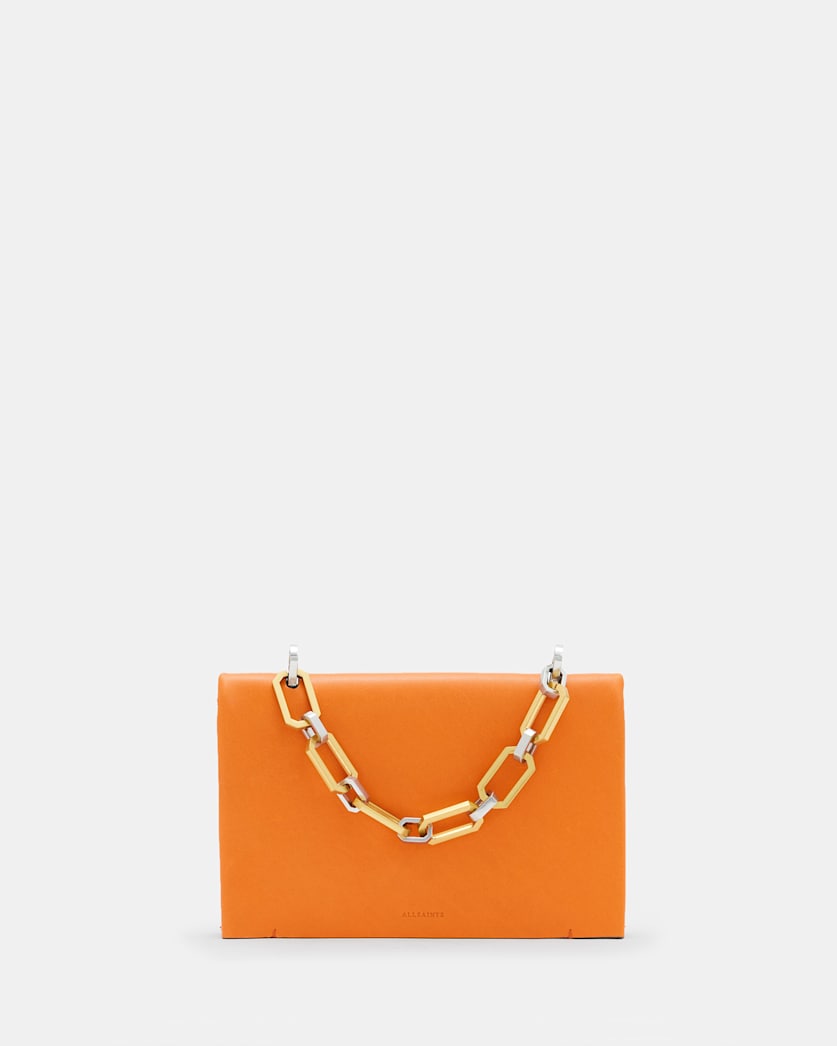 Yua Leather Removable Chain Clutch Bag