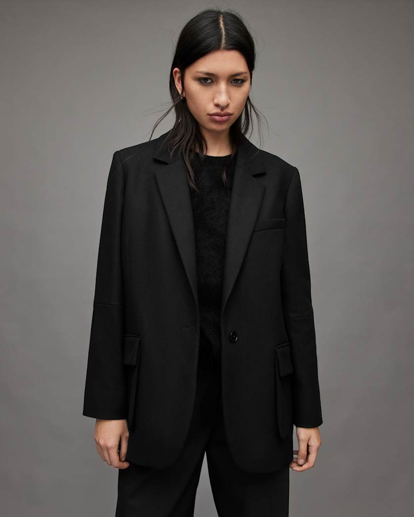 Jessa Wool Blend Blazer Jacket