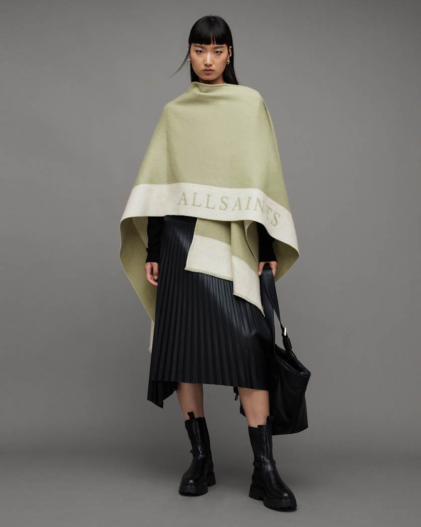 Saints Border Logo Wool Ruana Scarf