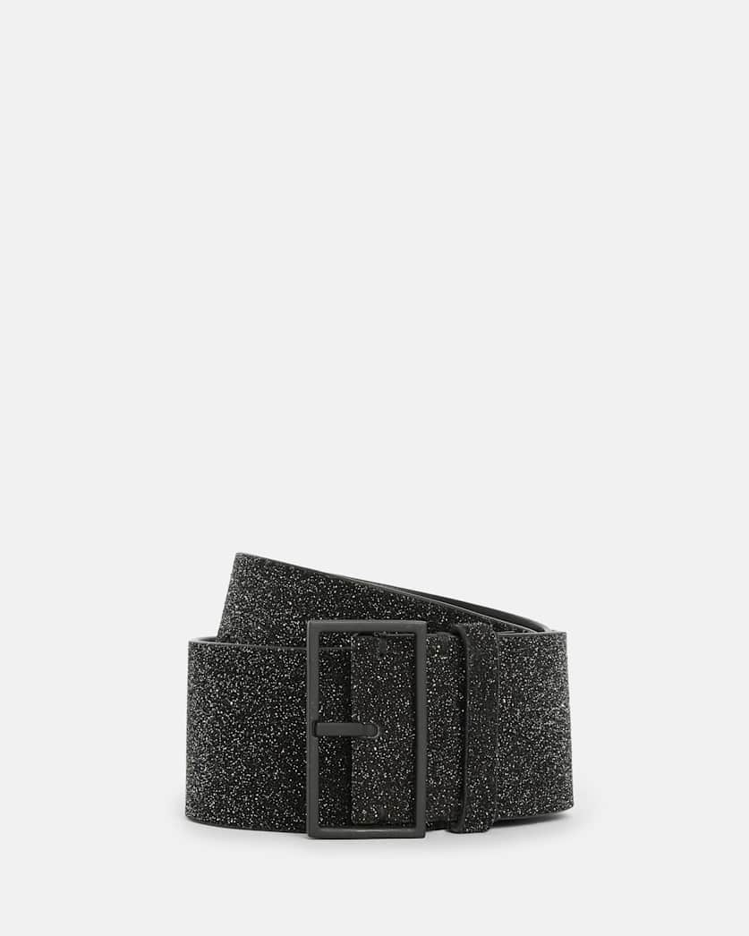 Mary Sparkle Leather Wide Waist Belt