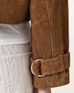 Hendry Cropped Suede Trench Coat