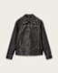 Alkan Zip Up Two Tone Leather Jacket