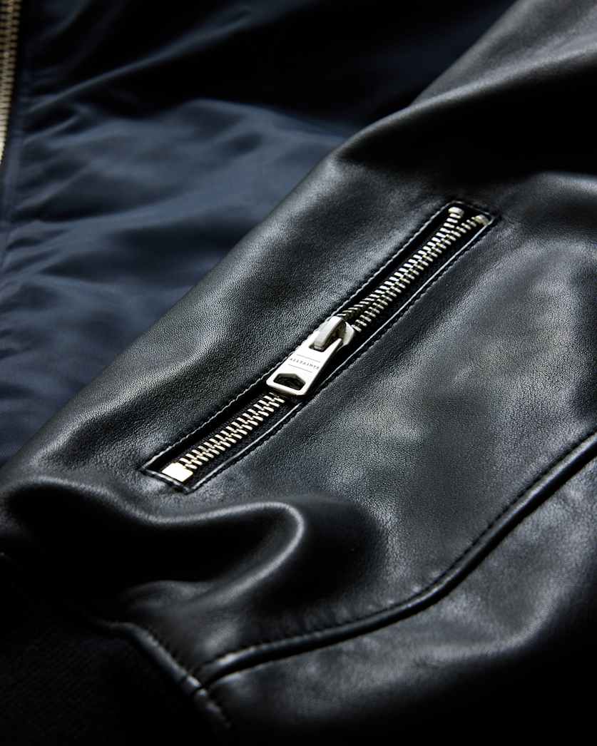 Myler Leather Sleeve Bomber