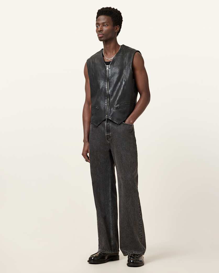 Davies Leather Waistcoat