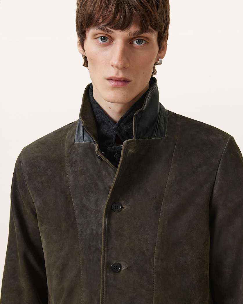 Survey Double Layered Leather Blazer