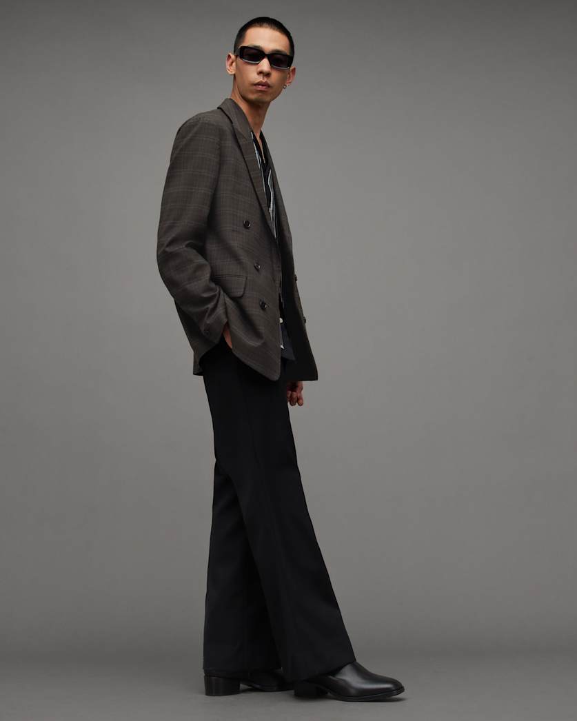 Spica Checked Double Breasted Blazer