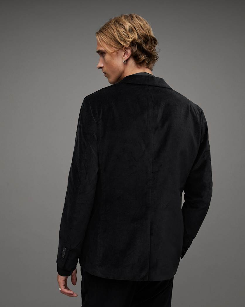 Lyra Satin Trim Velvet Slim Fit Blazer