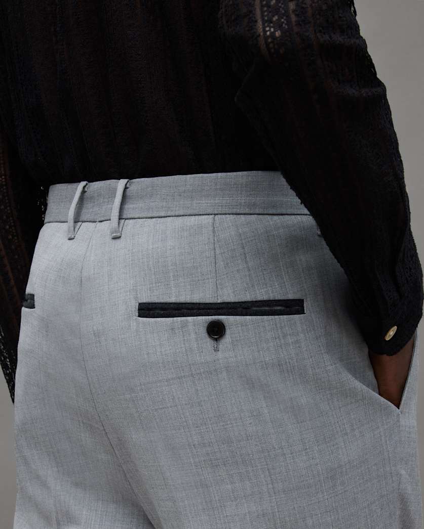 Buller Wool Blend Cropped Slim Trousers