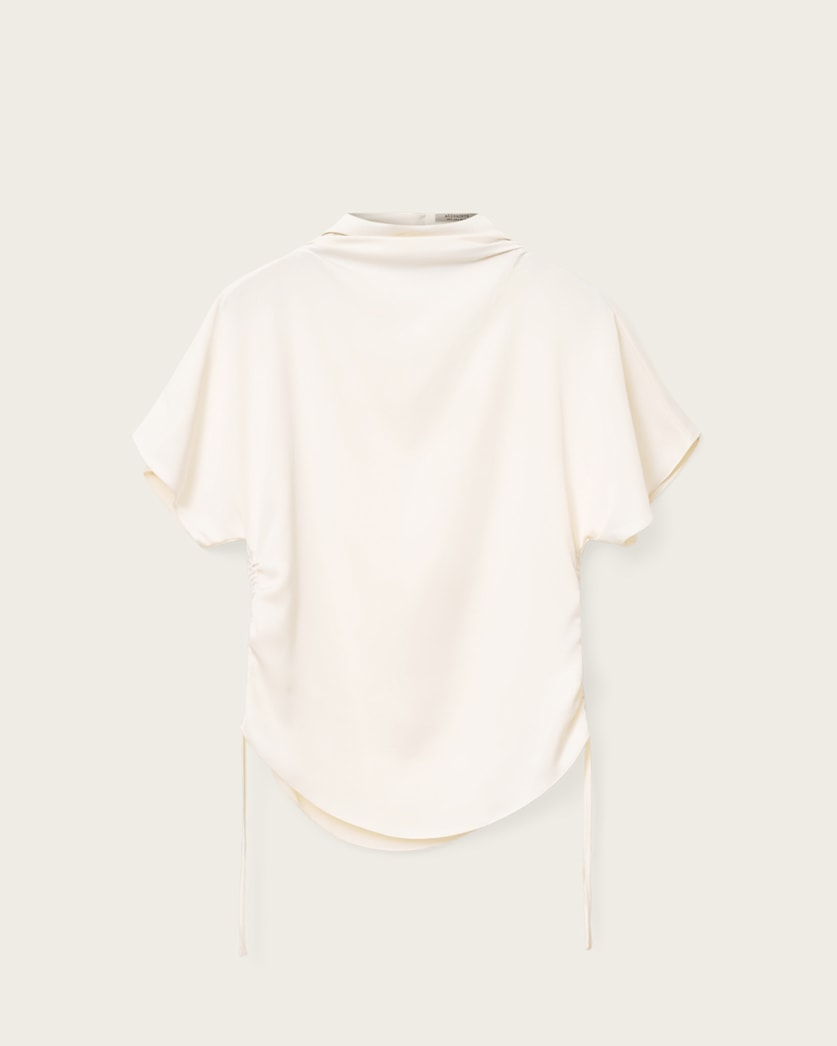 Leslie Satin Short Sleeve Top