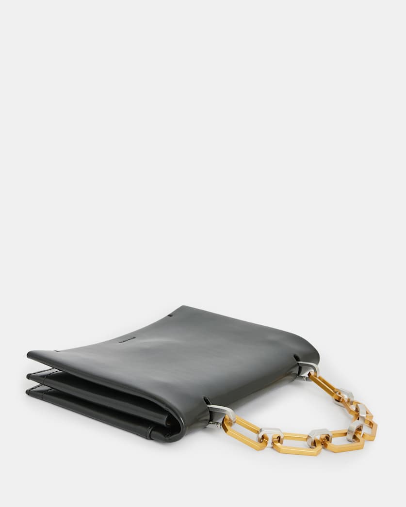 Yua Leather Removable Chain Clutch Bag