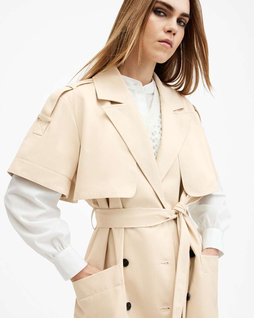 Clyde Trench Coat With Removable Sleeves