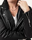 Milo Asymmetric Zip Leather Biker Jacket