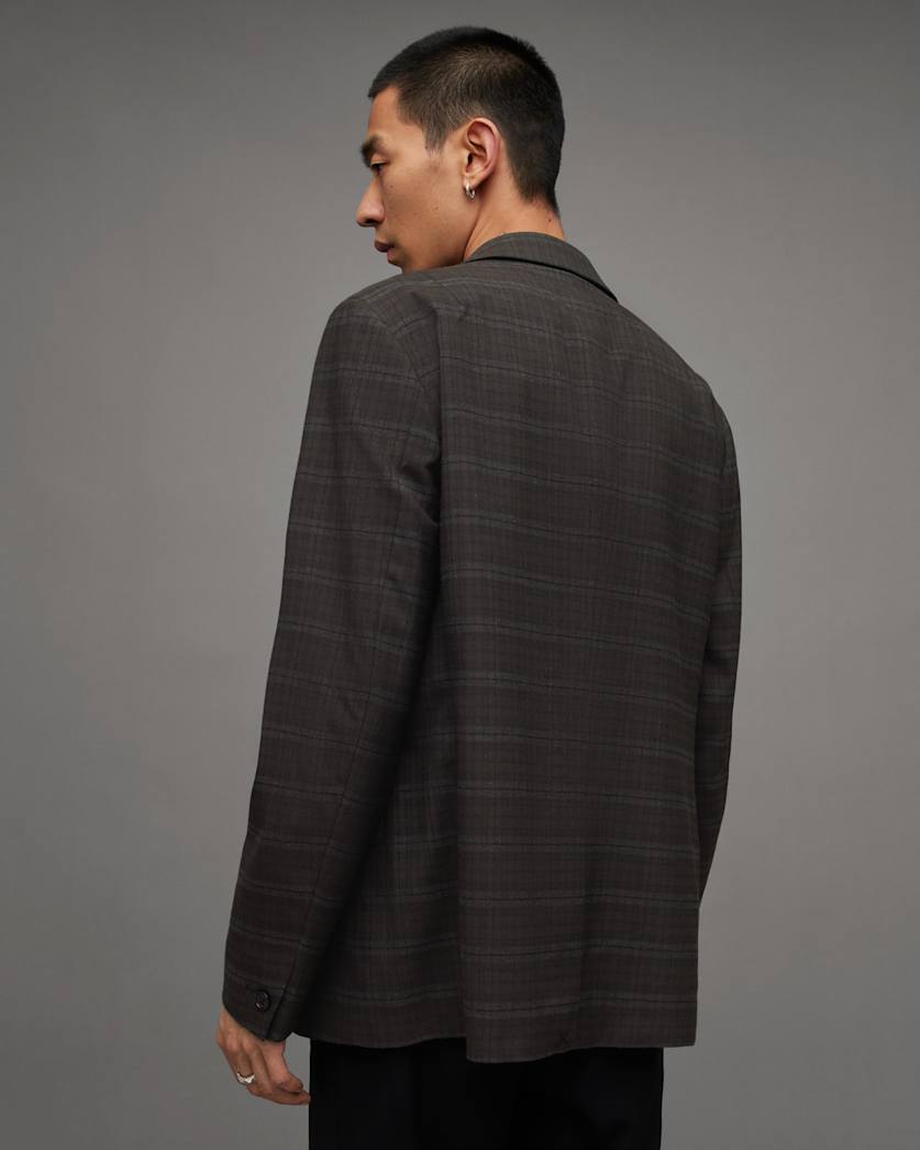 Spica Checked Double Breasted Blazer