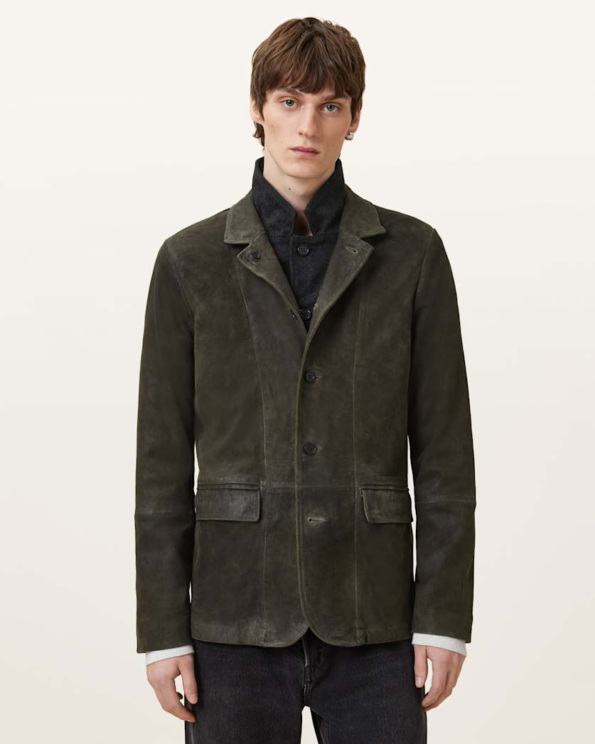 Survey Double Layered Leather Blazer