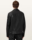 Milo Asymmetric Zip Leather Biker Jacket