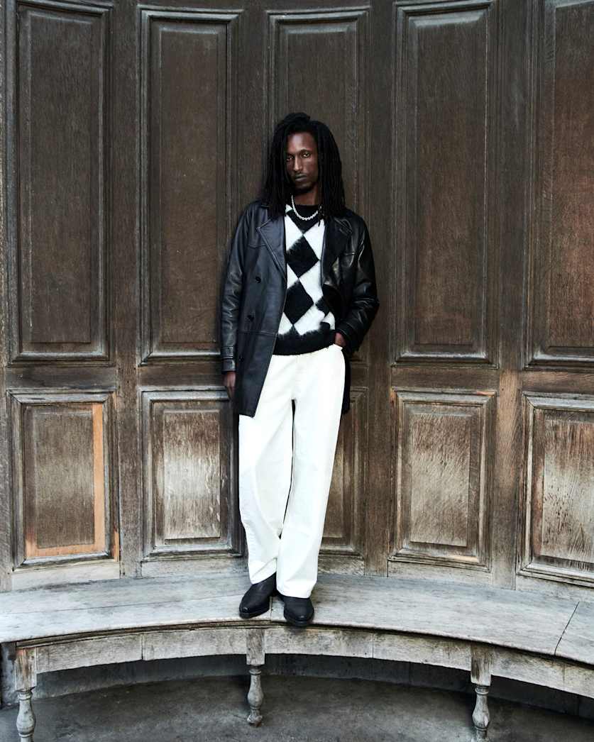 Kessler Double Breasted Leather Coat