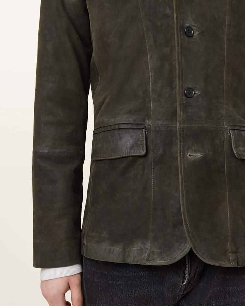 Survey Double Layered Leather Blazer