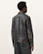 Alkan Zip Up Two Tone Leather Jacket