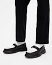Gibbs Leather Chain Loafers Shoes