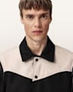 Endleton Contrast Leather Bomber Jacket