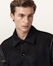 Endleton Contrast Leather Bomber Jacket