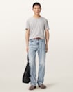 Figure Crew Neck Raw Edge T-Shirt