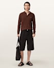 Mode Merino Long Sleeve Ramskull Polo Shirt
